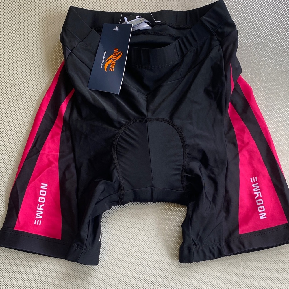 Men's Black and Pink Athletic Shorts